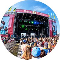 The Forecastle Festival main stage at Waterfront Park in downtown Louisville, KY