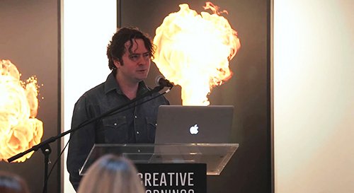 Forecastle Festival founder and entrepreneur JK McKnight speaks at Creative Mornings